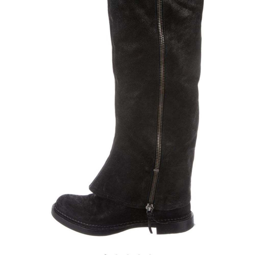 Miu Miu Leather Foldover Boots